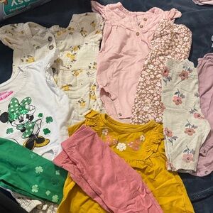 Assorted 18m Baby Clothing Lot / Bundle - Short Sleeve/tank with Long Bottoms